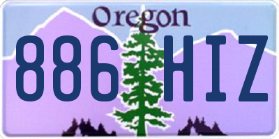 OR license plate 886HIZ