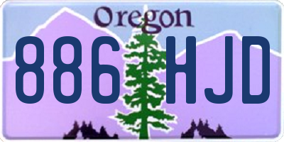 OR license plate 886HJD