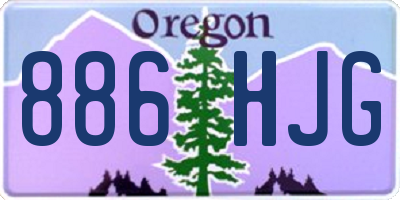 OR license plate 886HJG
