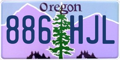 OR license plate 886HJL