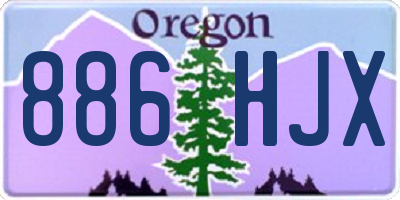 OR license plate 886HJX