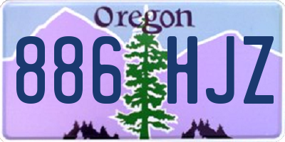 OR license plate 886HJZ