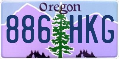 OR license plate 886HKG