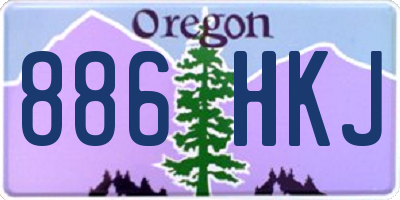 OR license plate 886HKJ