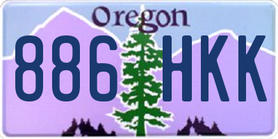 OR license plate 886HKK