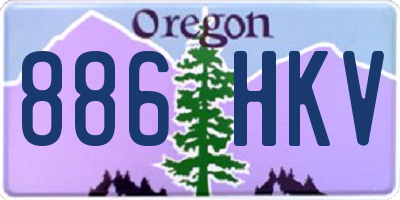 OR license plate 886HKV