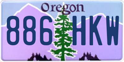 OR license plate 886HKW