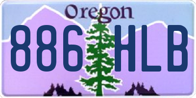 OR license plate 886HLB