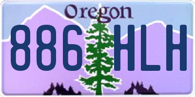 OR license plate 886HLH