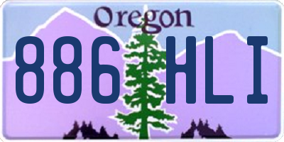 OR license plate 886HLI