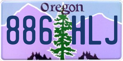 OR license plate 886HLJ