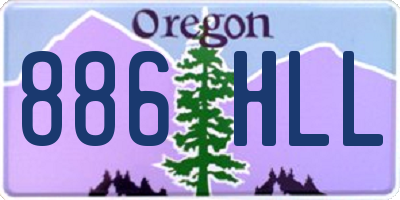 OR license plate 886HLL