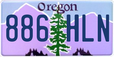 OR license plate 886HLN
