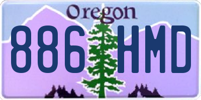 OR license plate 886HMD