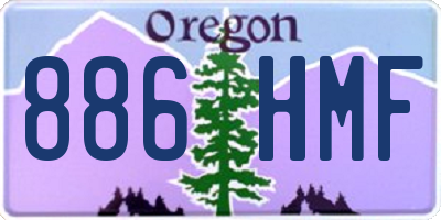 OR license plate 886HMF