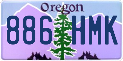 OR license plate 886HMK