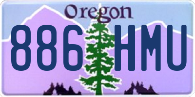 OR license plate 886HMU