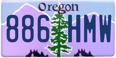OR license plate 886HMW