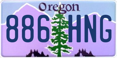 OR license plate 886HNG