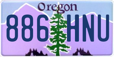 OR license plate 886HNU