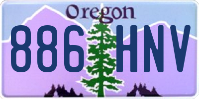 OR license plate 886HNV