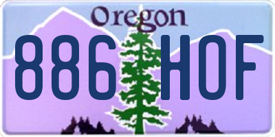 OR license plate 886HOF