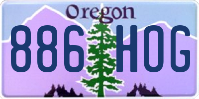 OR license plate 886HOG