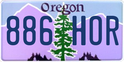 OR license plate 886HOR