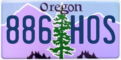 OR license plate 886HOS