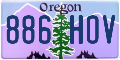 OR license plate 886HOV