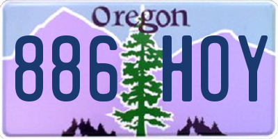 OR license plate 886HOY