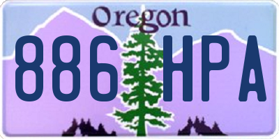 OR license plate 886HPA