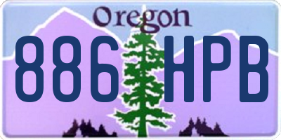 OR license plate 886HPB