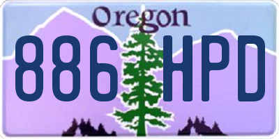 OR license plate 886HPD