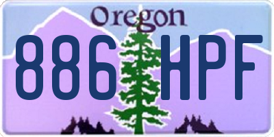OR license plate 886HPF