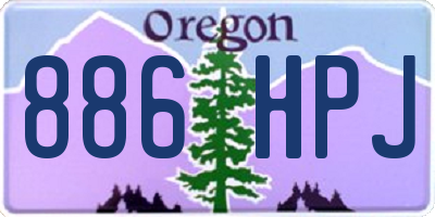 OR license plate 886HPJ