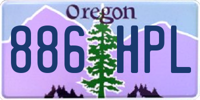 OR license plate 886HPL