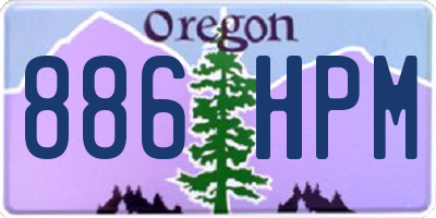OR license plate 886HPM