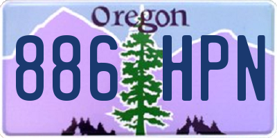 OR license plate 886HPN