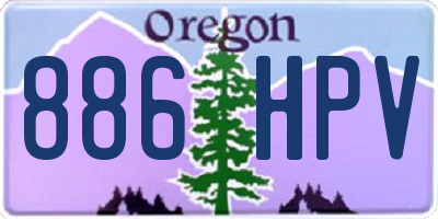 OR license plate 886HPV