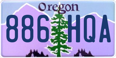 OR license plate 886HQA
