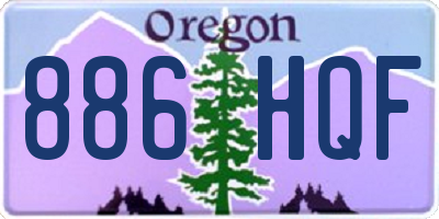 OR license plate 886HQF