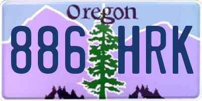 OR license plate 886HRK