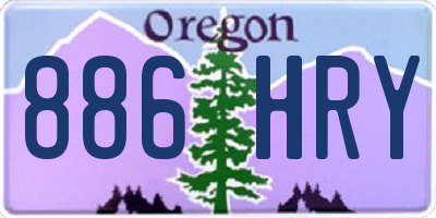 OR license plate 886HRY