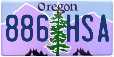 OR license plate 886HSA