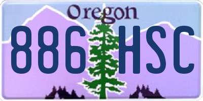 OR license plate 886HSC