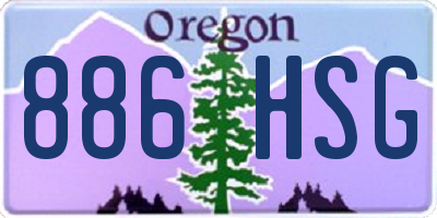 OR license plate 886HSG