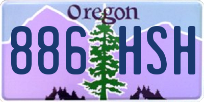 OR license plate 886HSH