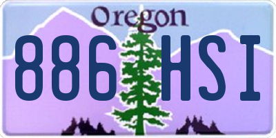 OR license plate 886HSI