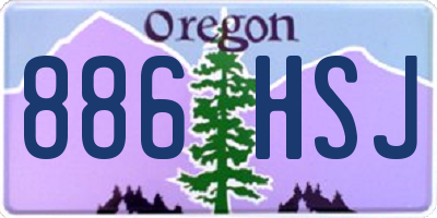OR license plate 886HSJ